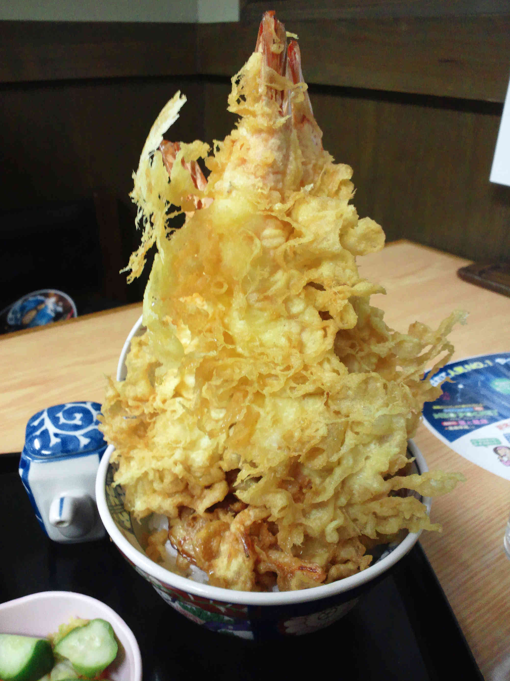 そば処 かみむらの天丼「タワー丼」