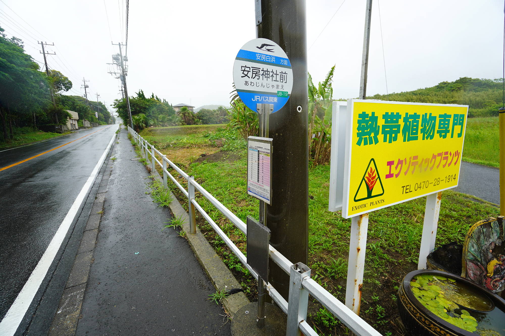 バス停「安房神社前」