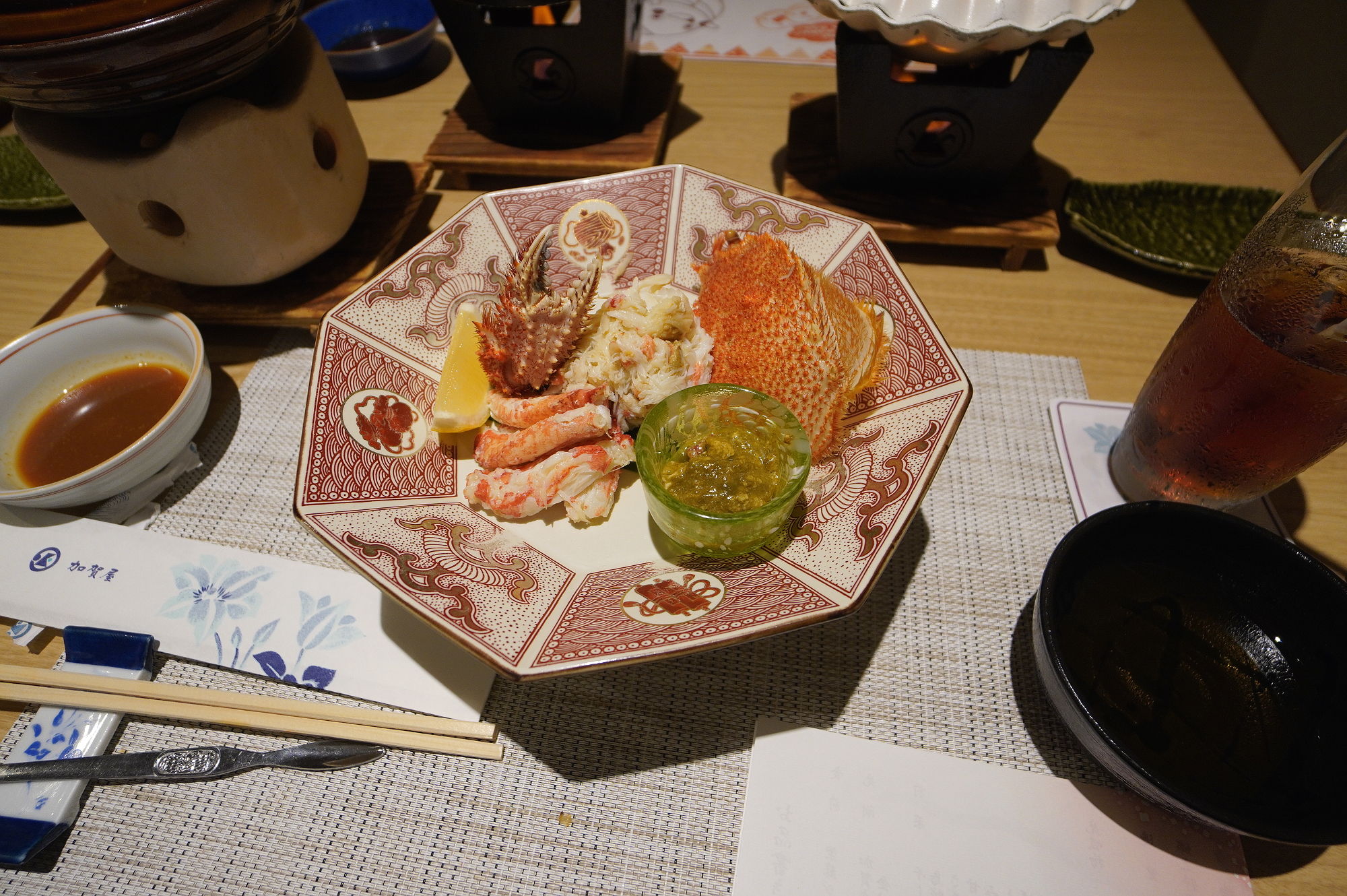 和倉温泉 加賀屋の夕食 追加の蟹