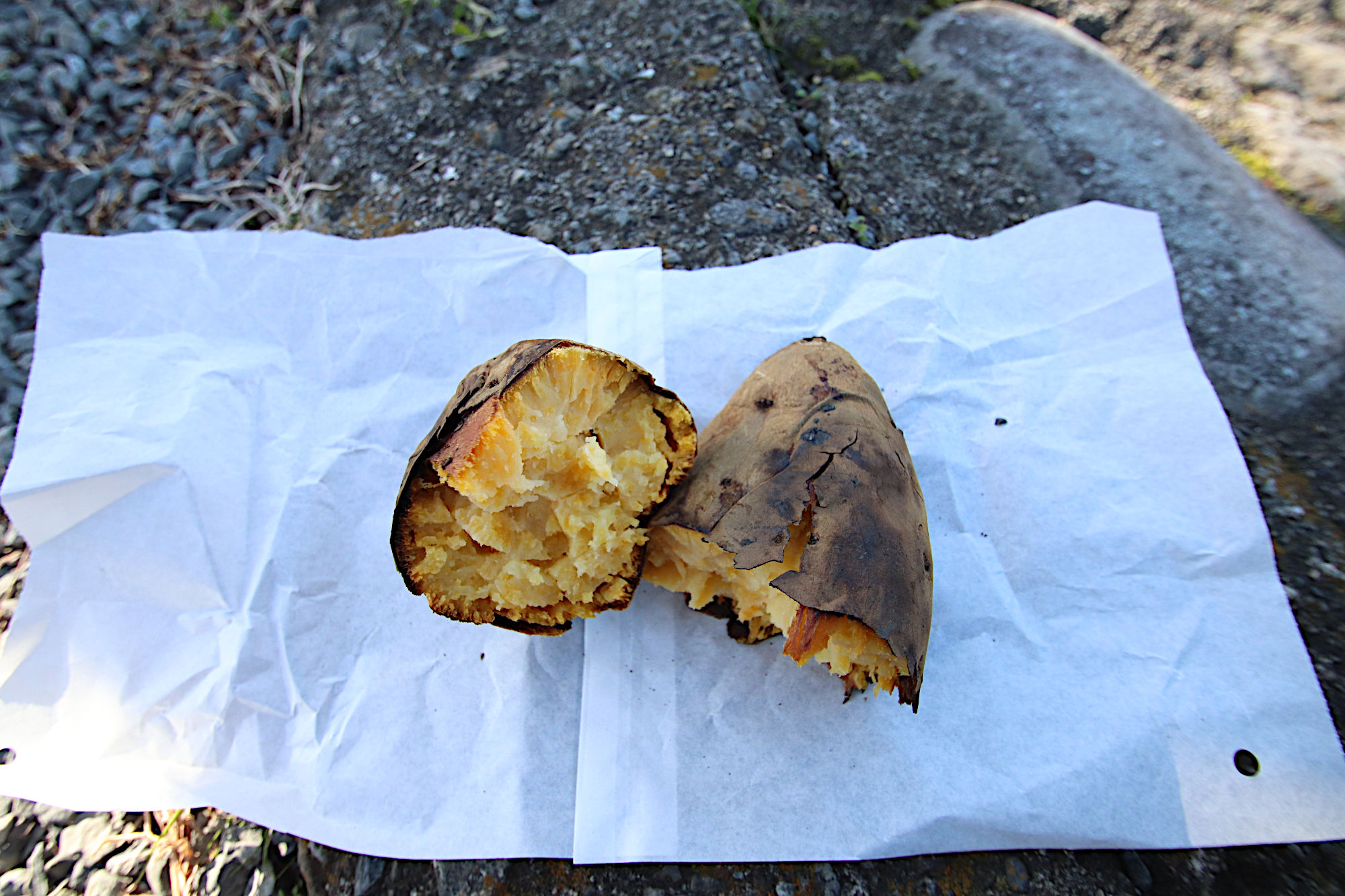 嵐山で食べた焼き芋