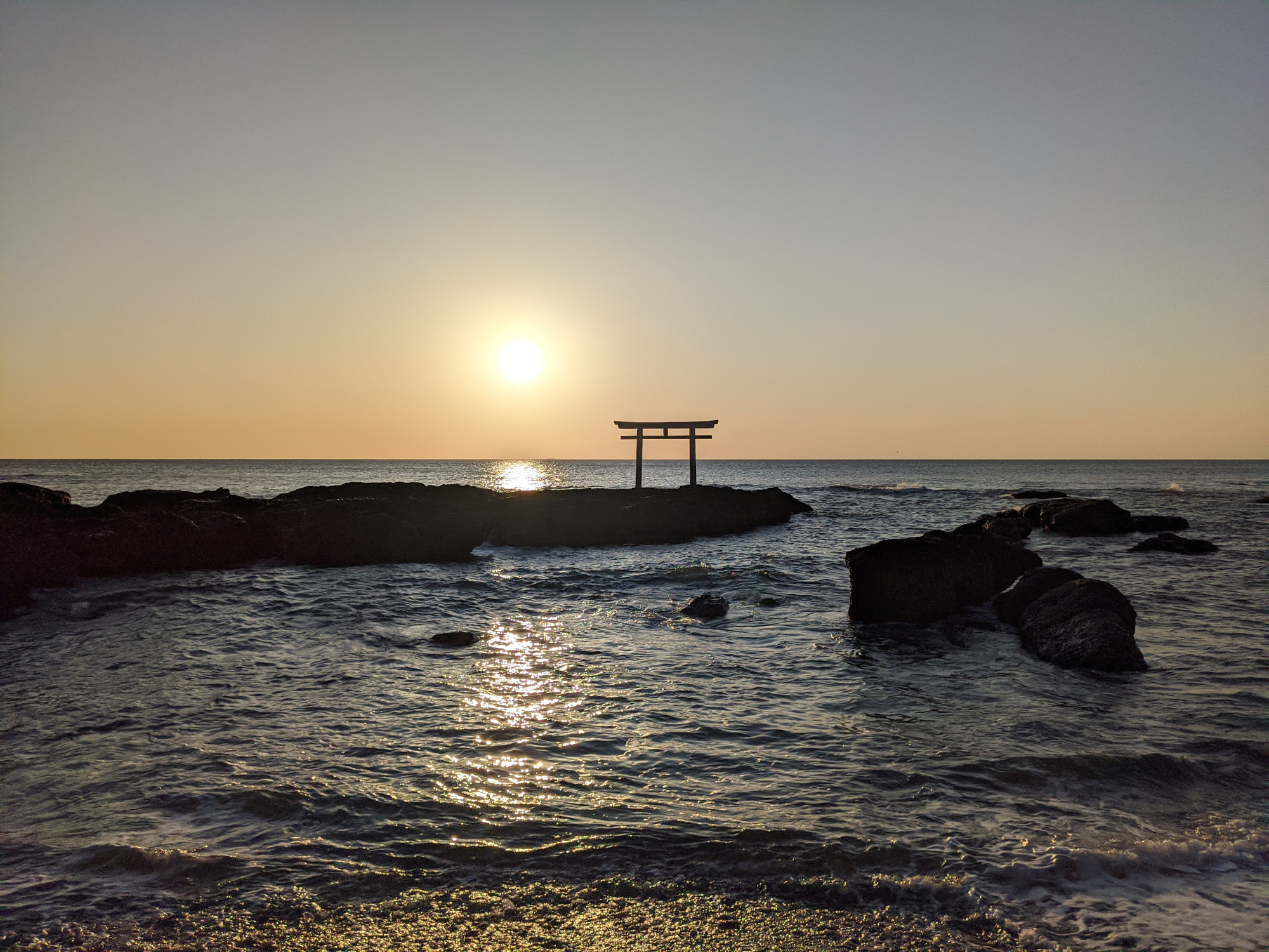 大洗磯前神社「海上の鳥居」